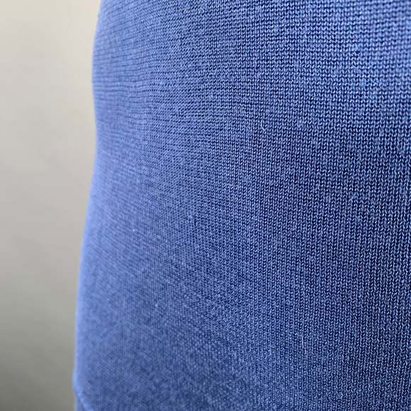 DRIES VAN NOTEN Blue Silk Knit Cross Back Bodysuit Casual Top - Picture 4 of 5